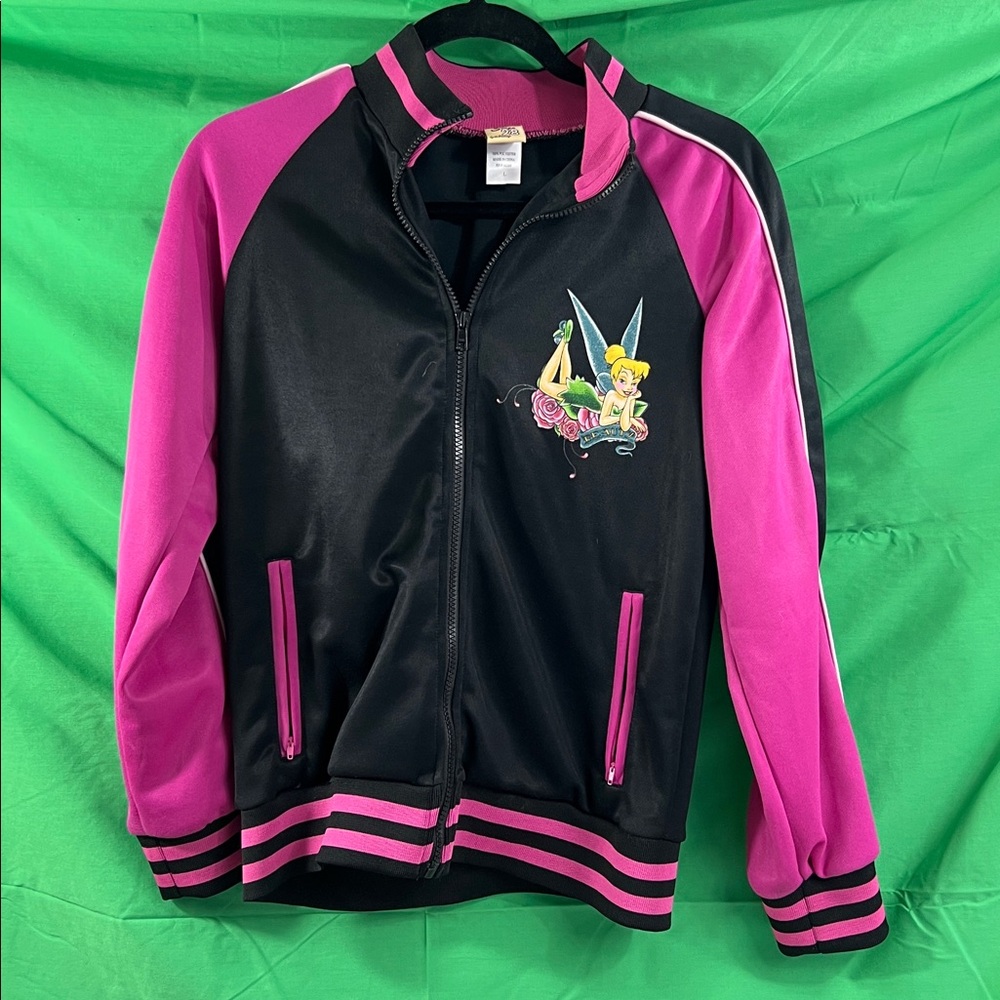 Vintage Stage 28 by Disney Black and Pink Jacket with Tinkerbell Design